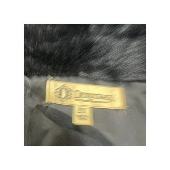 Democracy Lined Black Soft Faux Fur Shawl Collar Poncho Coat Womens Plus 2X - Picture 9 of 16